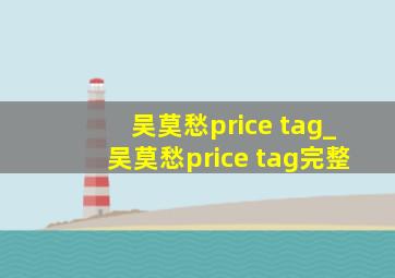 吴莫愁price tag_吴莫愁price tag完整